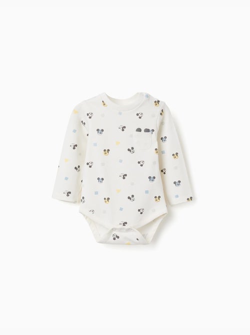 Body de manga larga con motivo de Mickey - Kiabi