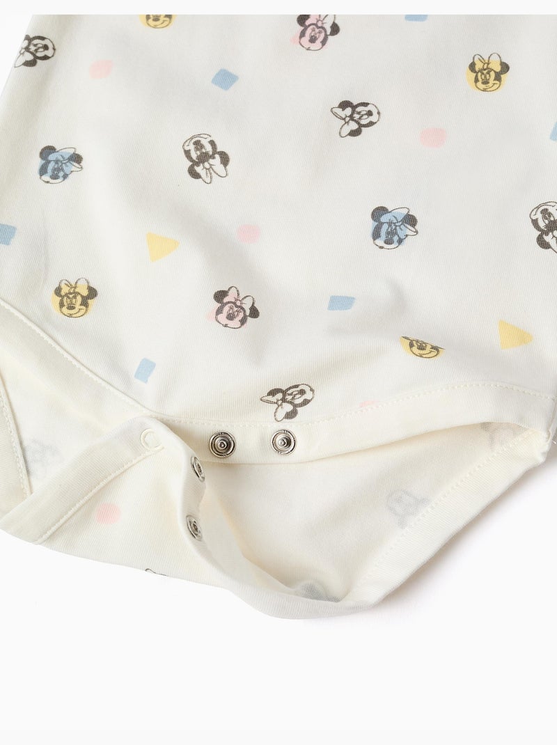 Body de manga larga con motivo de Minnie Blanco - Kiabi
