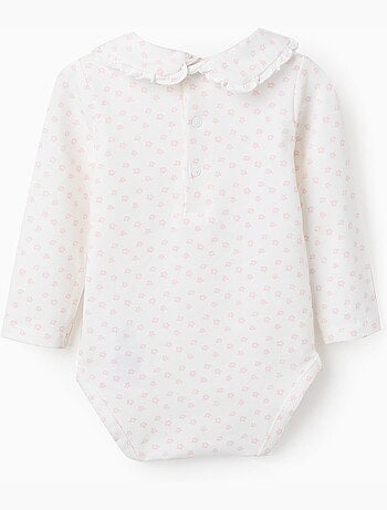 Body de manga larga con motivo floral