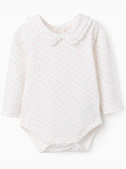 Body de manga larga con motivo floral - Kiabi