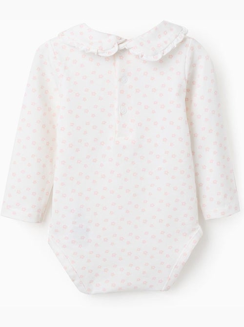 Body de manga larga con motivo floral - Kiabi