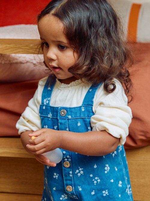 Body de manga larga en punto smock - Kiabi