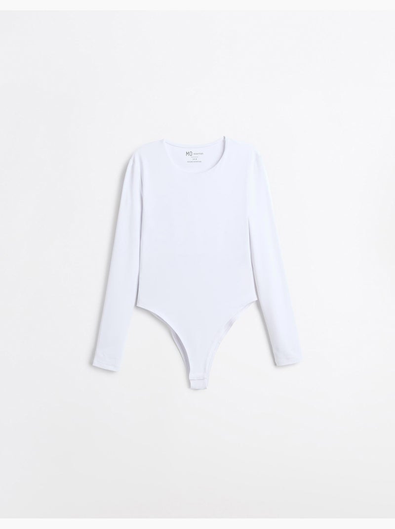 Body de manga larga, mo fashion Blanco - Kiabi