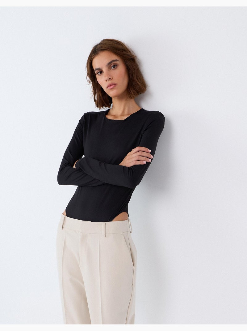 Body de manga larga, mo fashion Negro - Kiabi
