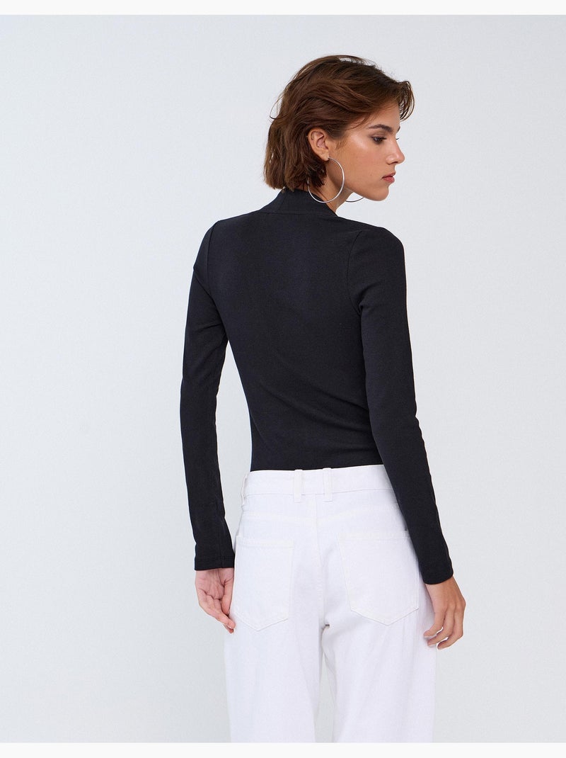 Body de manga larga, mo fashion Negro - Kiabi