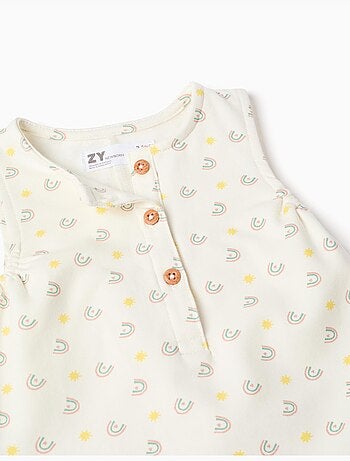 Body de manga larga + mono con motivo