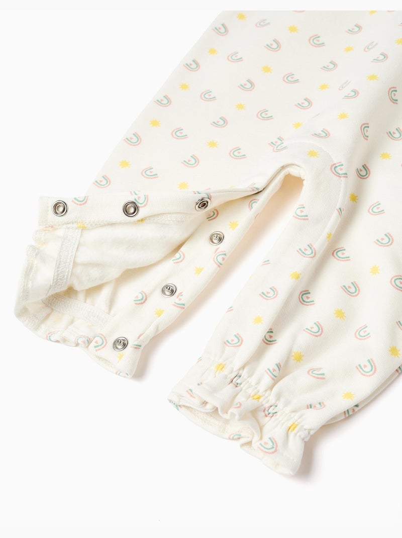 Body de manga larga + mono con motivo Blanco - Kiabi
