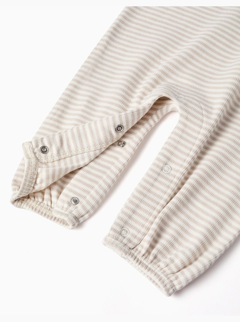 Body de manga larga + peto a rayas Blanco - Kiabi