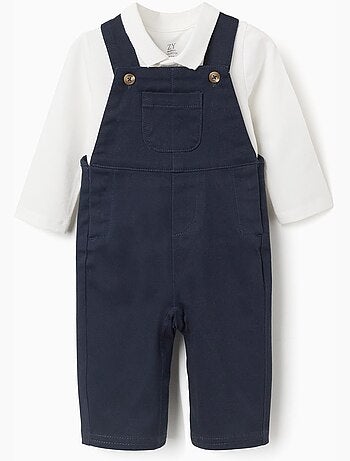 Body de manga larga + peto de sarga