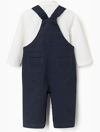 Body de manga larga + peto de sarga