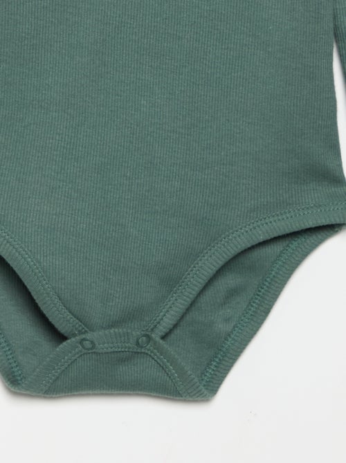 Body de manga larga y cuello abotonado - Kiabi