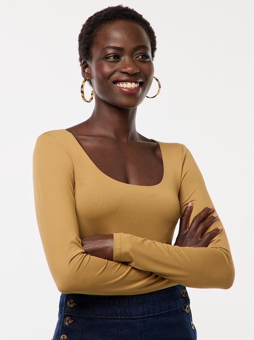 Body de manga larga y cuello redondo - Kiabi