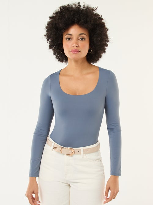 Body de manga larga y cuello redondo - Kiabi