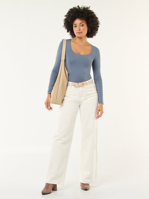 Body de manga larga y cuello redondo - Kiabi