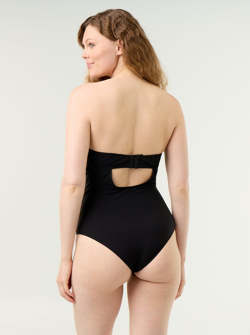 Body de microfibra con copas integradas Negro - Kiabi
