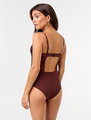 Body de microfibra y lentejuelas
