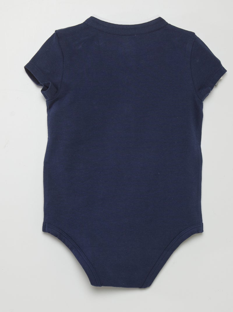 Body de punto con cuello mao AZUL - Kiabi