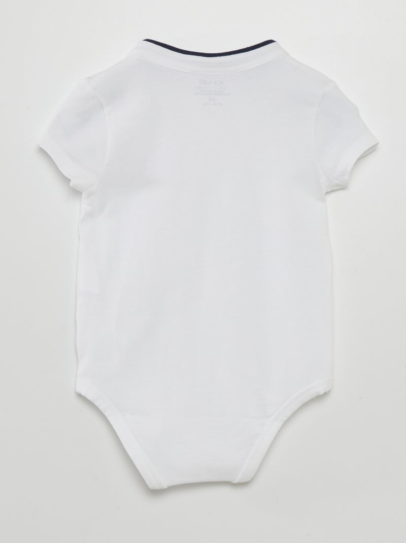 Body de punto con cuello mao BLANCO - Kiabi