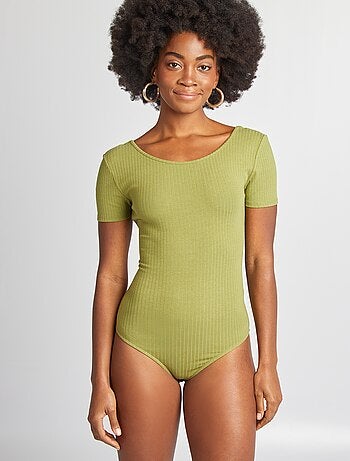 Body de punto de canalé