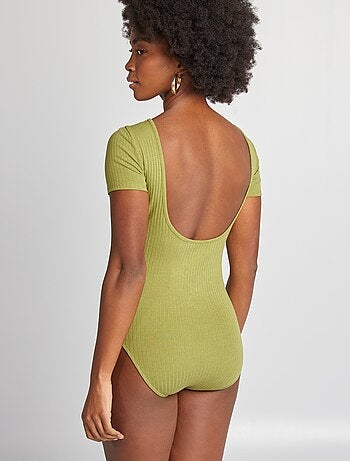 Body de punto de canalé