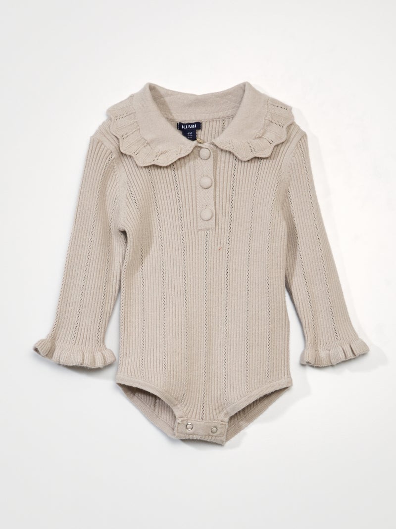 Body de punto de fantasía BEIGE - Kiabi