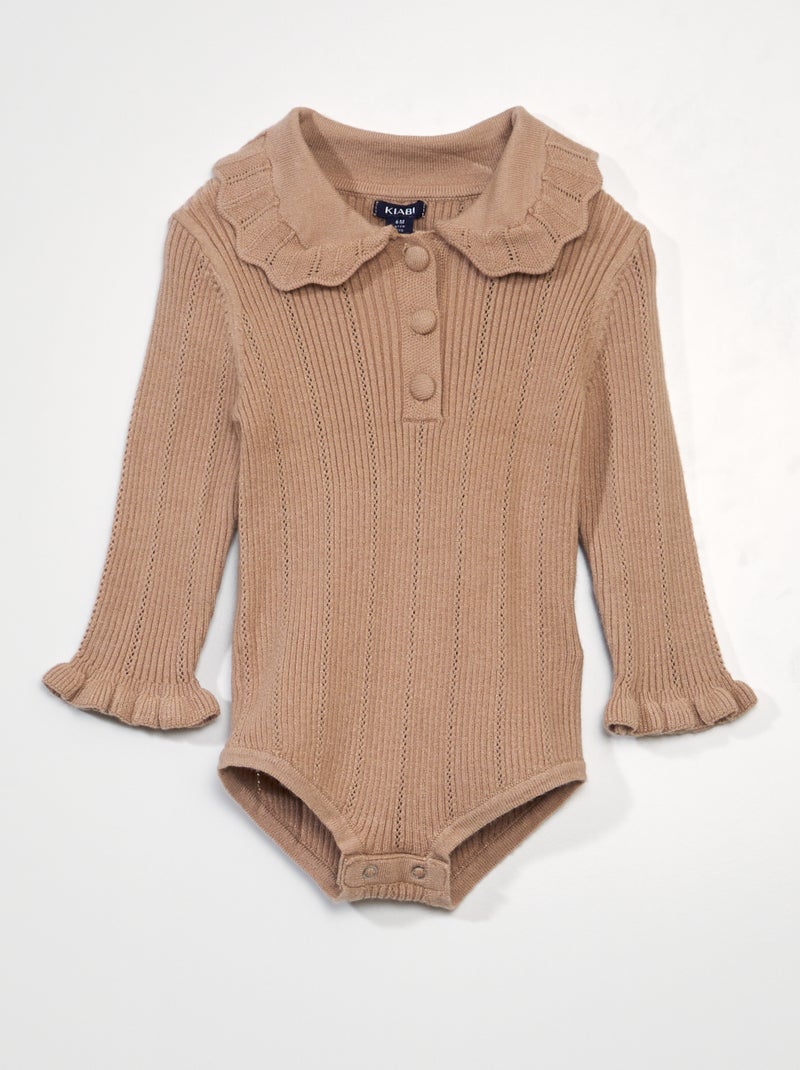 Body de punto de fantasía BEIGE - Kiabi