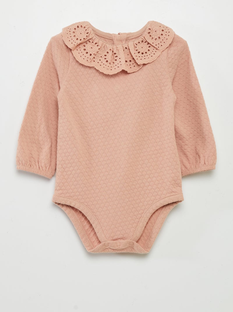 Body de punto grano de arroz ROSA - Kiabi