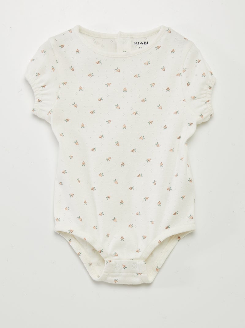 Body de punto pointelle BLANCO - Kiabi