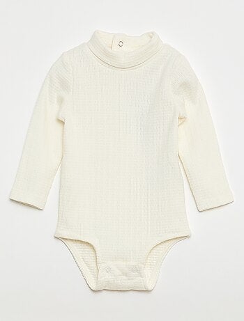 Body de punto smock con cuello alto