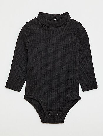 Body de punto smock con cuello alto