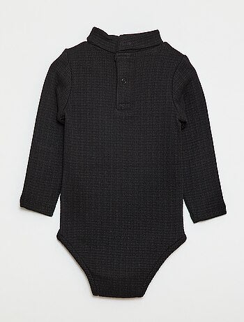 Body de punto smock con cuello alto