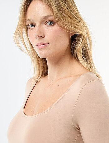 Body de tejido elástico termorregulador efecto segunda piel