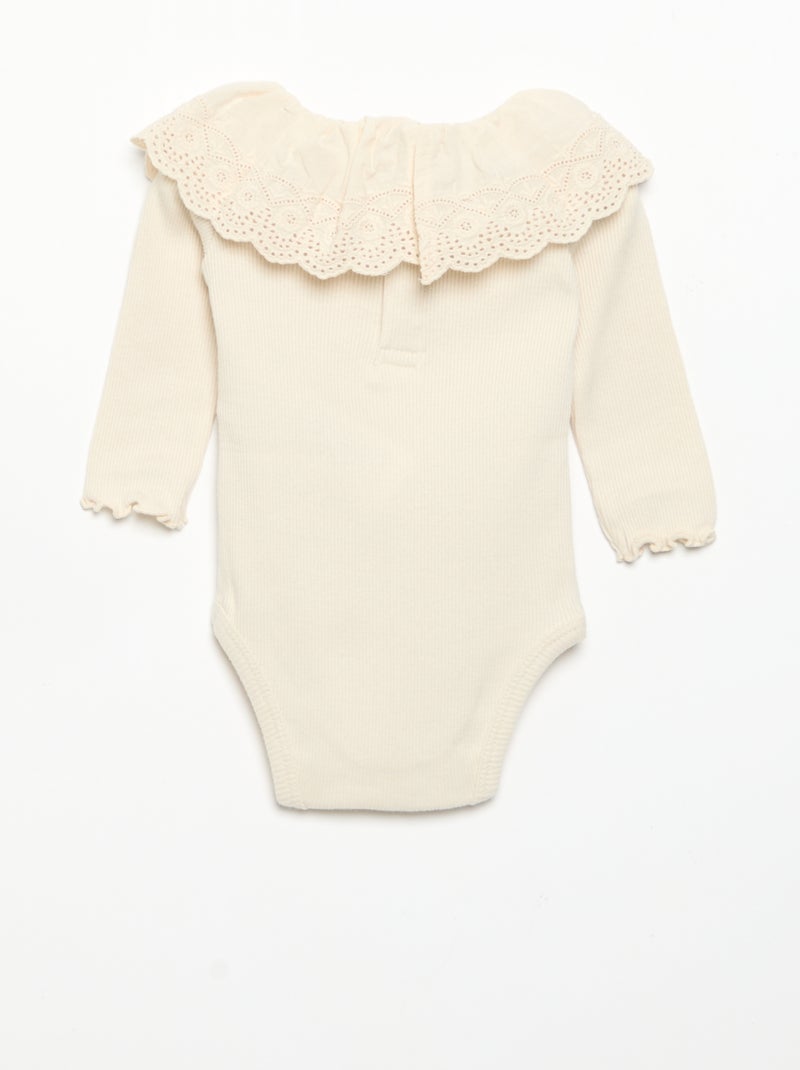 Body 'Disney' con cuello bordado Blanco - Kiabi