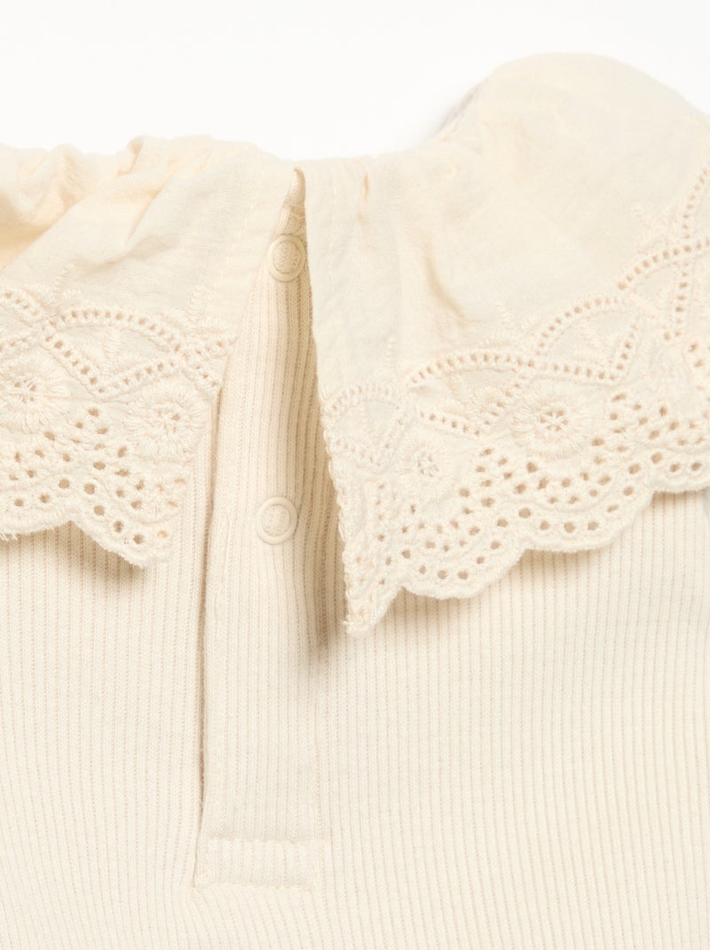Body 'Disney' con cuello bordado Blanco - Kiabi