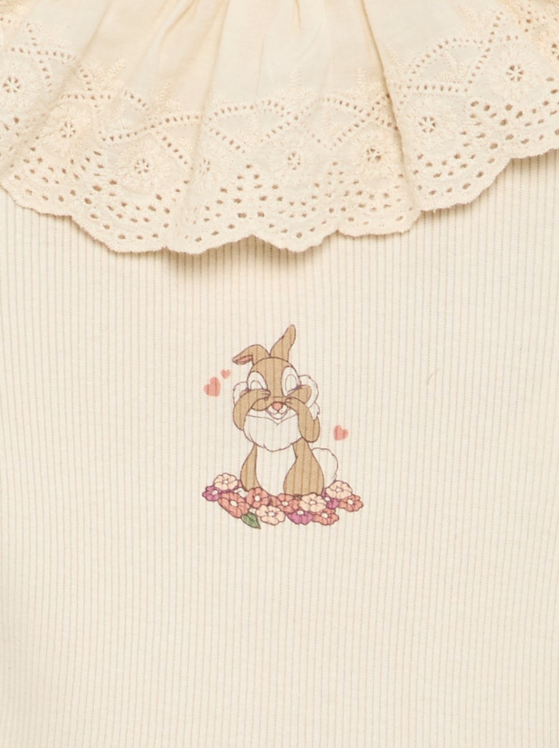 Body 'Disney' con cuello bordado Blanco - Kiabi
