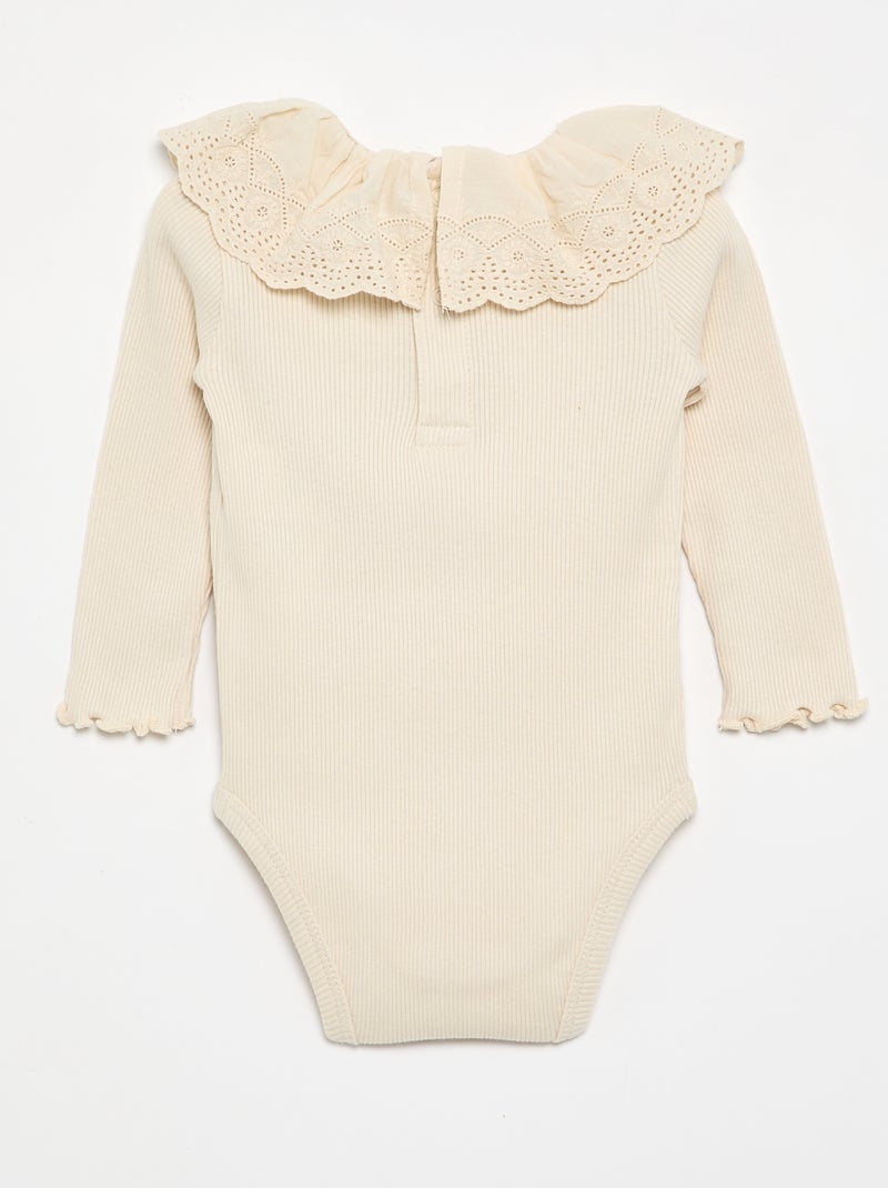 Body 'Disney' con cuello bordado Blanco - Kiabi