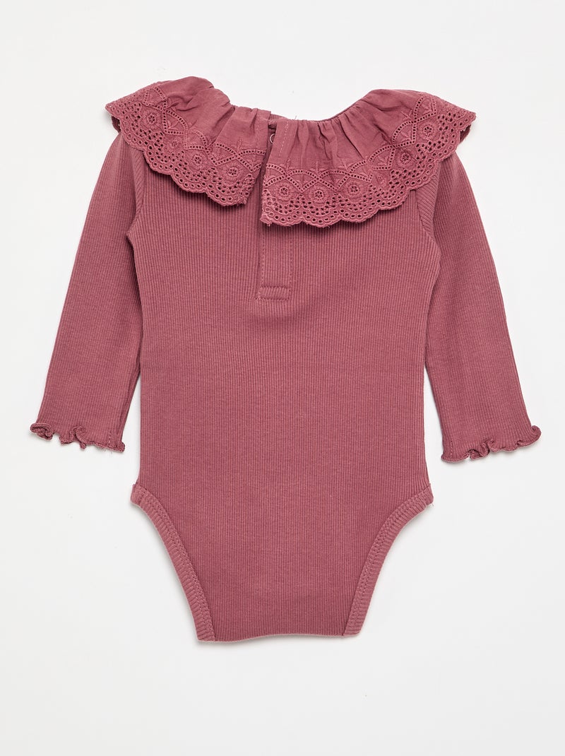 Body 'Disney' con cuello bordado Rosa - Kiabi