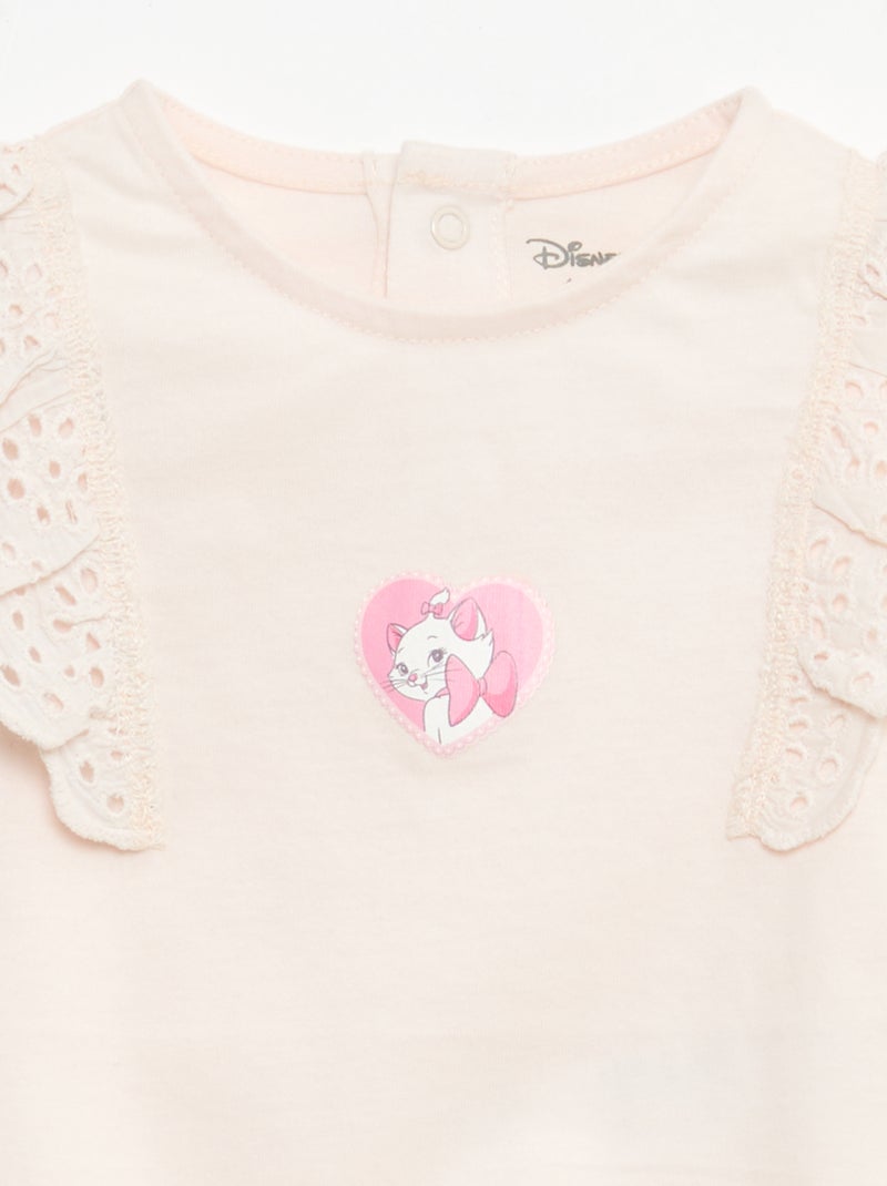 Body 'Disney' 'Marie' con bordados ingleses Rosa - Kiabi