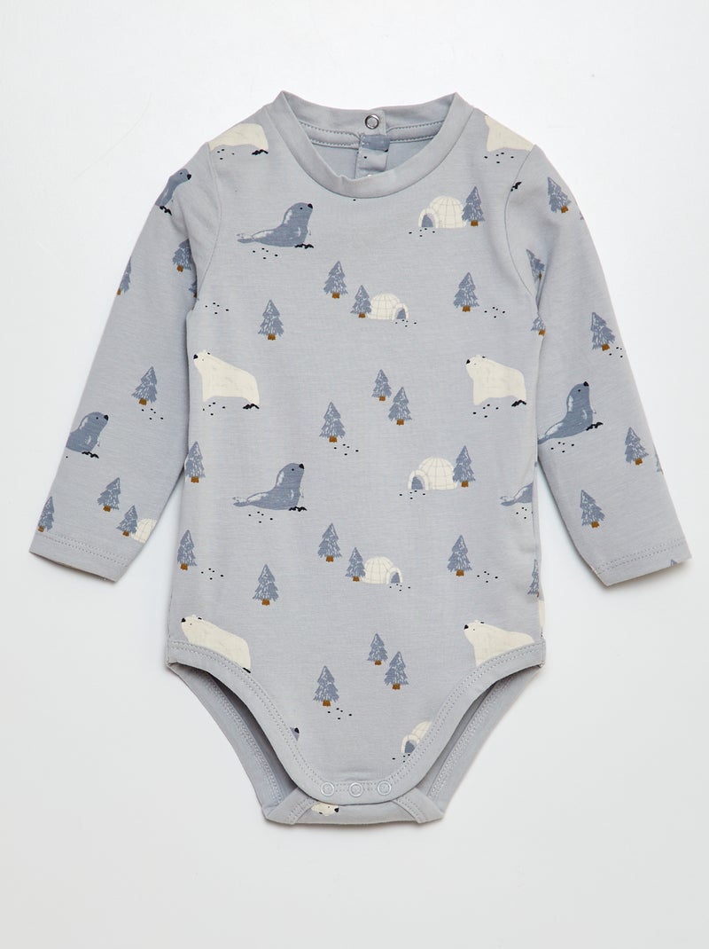 Body estampado con relieve AZUL - Kiabi