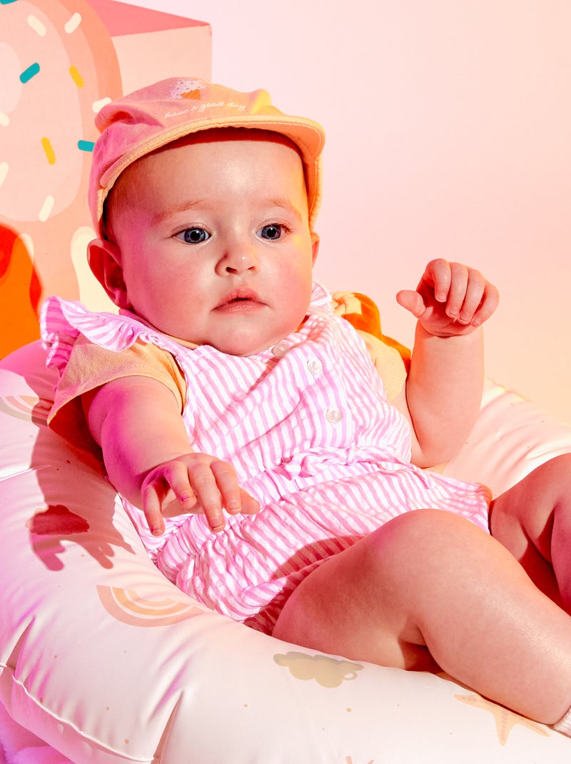 Body estampado de gasa de algodón rosa - Kiabi