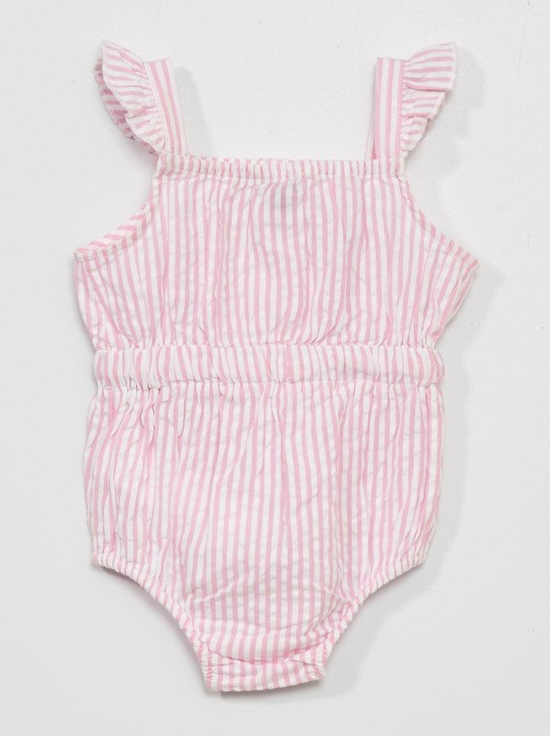 Body estampado de gasa de algodón rosa - Kiabi