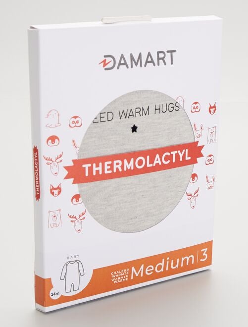 T-shirt Thermolactyl 'Damart' - gris chiné - Kiabi - 14.00€