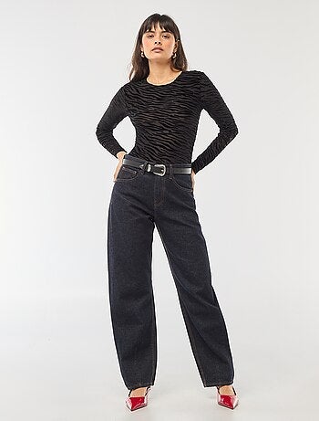 Body manga larga transparente