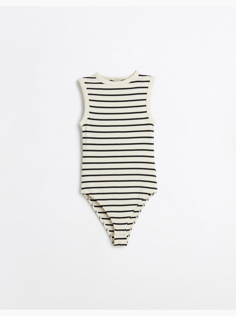 Body modal a rayas, MO Fashion Beige - Kiabi