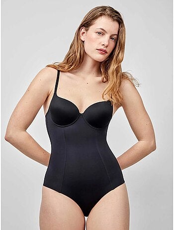 Body moldeador efecto tanga, con aro y espalda libre, de microfibra