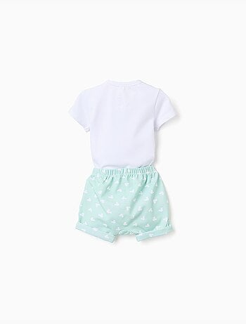 Body + pantalón corto con estampado de Mickey