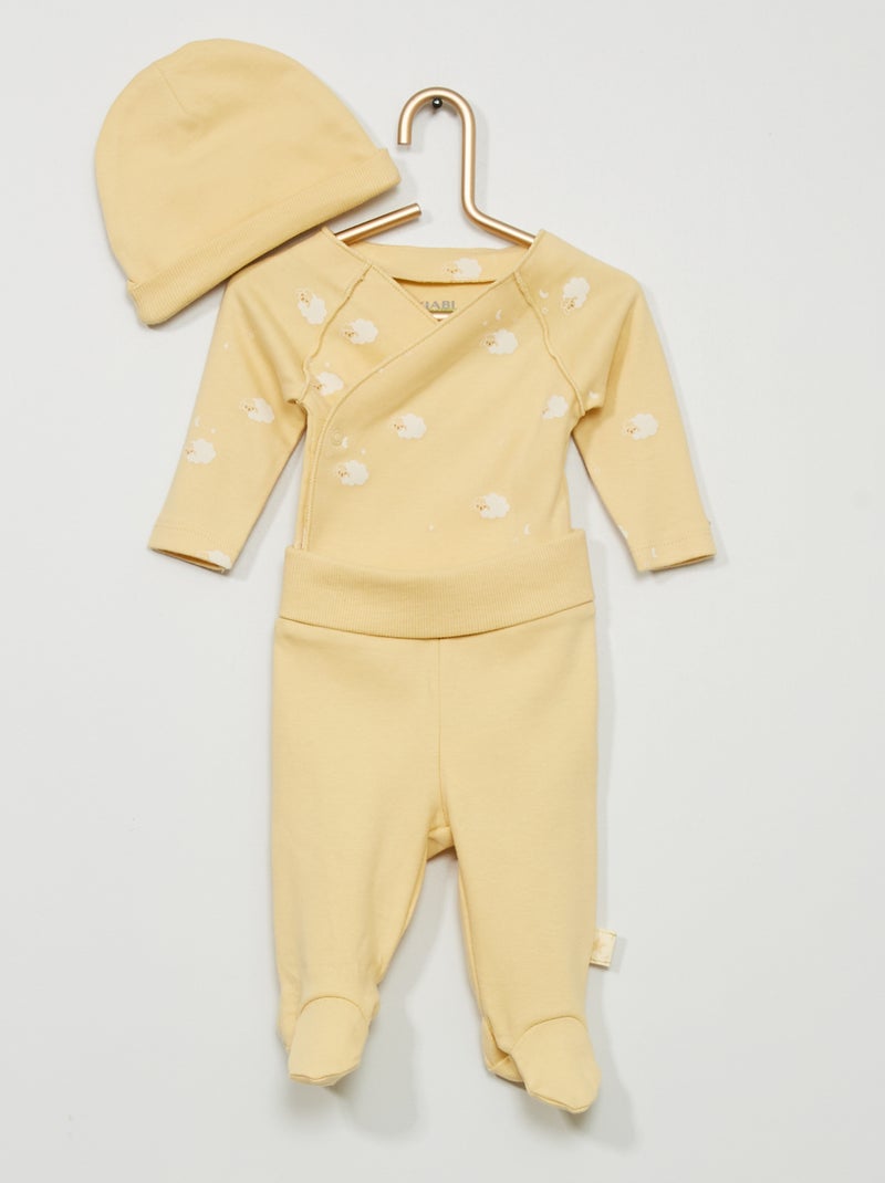 Body + pantalón + gorro - 3 piezas AMARILLO - Kiabi