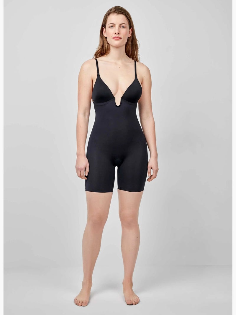 Body pantalón moldeador multiposición, sin aro, de microfibra Negro - Kiabi