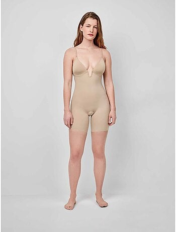 Body pantalón moldeador multiposición, sin aro, de microfibra