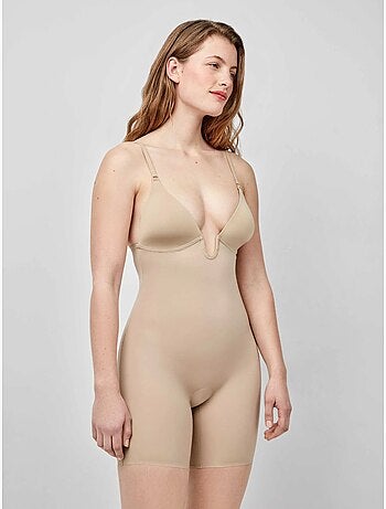 Body pantalón moldeador multiposición, sin aro, de microfibra